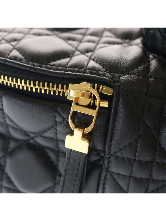 Dior Cannage Backpack Black Leather Gold main image 6